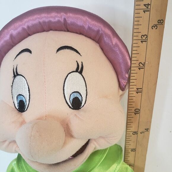 Disney Snow White and the Seven Dwarfs Dopey Plush Doll 12" Satin Clothes - Picture 3 of 8